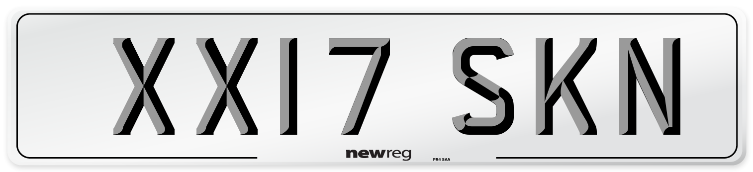 XX17 SKN Number Plate from New Reg